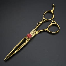 XUANFENG Forged Hair Scissors 6 Inch Japanese 440C Steel Cutting and Thinning Scissors Barber Scissors