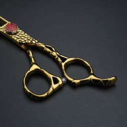 XUANFENG Forged Hair Scissors 6 Inch Japanese 440C Steel Cutting and Thinning Scissors Barber Scissors