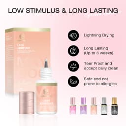 5/10PCS 0.3 Sec Eyelash Extension Glue Fast Dry Individual Lashes Glue Sensitive Eye Black Eyelash Glue Lash Free Custom Logo