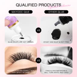 5/10PCS 0.3 Sec Eyelash Extension Glue Fast Dry Individual Lashes Glue Sensitive Eye Black Eyelash Glue Lash Free Custom Logo