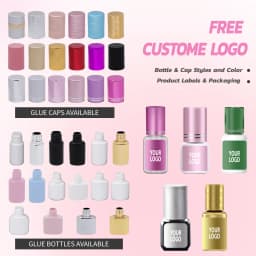5/10PCS 0.3 Sec Eyelash Extension Glue Fast Dry Individual Lashes Glue Sensitive Eye Black Eyelash Glue Lash Free Custom Logo