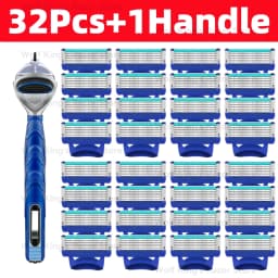 Hot Selling Fusion Manual Razor for Men Five Layer Blade Stainless Steel Blades No Skin Damage Old Style Blades Shaver Heads