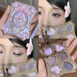Flower Knows Bunny Garden Matte Pearlescent Powder Fine 6 Color Eye Shadow Contour Palette Long Lasting Makeup Glitter Eyeshadow