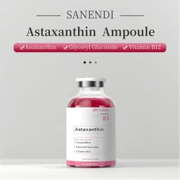 SANENDI Facial Skin Serum Ampoules Hydrating Brightening Skincare with Astaxanthin Copper Peptide PDRN Collagen Niacinamide HA