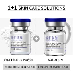 High-Purity 60/200mg GHK-Cu Blue Copper Peptide Freeze-Dried Powder Sensitive Skin Repair Hydrating Anti-Wrinkle Firming Skin