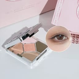 ART VALUE 7PCs Multipurpose Makeup Sets Include 3 Matte Lip Mud,1 Pressed Powder,1 Blush,1 Eyes Palette And Necklace Cosmetics