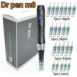 Dr.Pen M8 Wireless Dermapen Microneedling  Machine Easy To Use At Home Contains 7Pcs 16pin 5pcs 36 42 nano needles length 0.25mm
