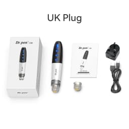 Dr.pen Q1S: Microneedle with EMS, Red/Blue LED, 700mAh Built-in Battery,2 Titanium Cartridge, Needle length 0.25 mm