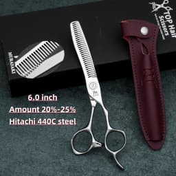 MURASAKI Professional hairdressing scissors,Japan VG10 Cobalt steel,High quality hair cutting scissors,Special design for barber
