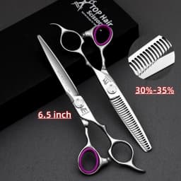 MURASAKI Professional hairdressing scissors,Japan VG10 Cobalt steel,High quality hair cutting scissors,Special design for barber