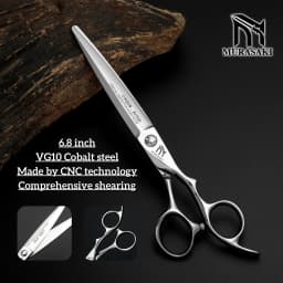 MURASAKI Professional hairdressing scissors,Japan VG10 Cobalt steel,High quality hair cutting scissors,Special design for barber