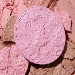 Flower Knows Knight Unicorn Collection Satin Blush Buildable & Blendable Powder,Waterproof Skin-Adherent Smooth Texture Makeup