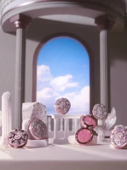 Flower Knows Knight Unicorn Collection Satin Blush Buildable & Blendable Powder,Waterproof Skin-Adherent Smooth Texture Makeup