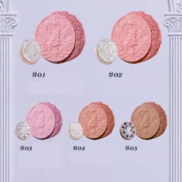 Flower Knows Knight Unicorn Collection Satin Blush Buildable & Blendable Powder,Waterproof Skin-Adherent Smooth Texture Makeup