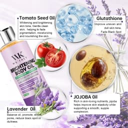 WK JALY Glow Boosting Whitening Glutathione And Lavender Body Oil, Moisturizer, For All Skin Types, Improve Rough Skin, 300ml