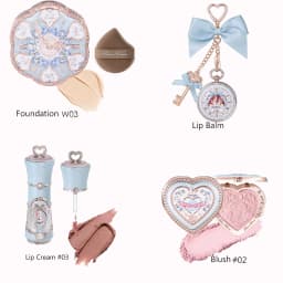 Flowerknows Gift Box Makeup Set Little Angel Full Box Lip Glaze Blusher Shell Jewelry Flower Know Birthday Gift Kit