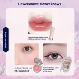 Flowerknows Gift Box Makeup Set Little Angel Full Box Lip Glaze Blusher Shell Jewelry Flower Know Birthday Gift Kit