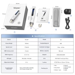 Best Microneedling Pen Bio Pen Q2 EMS Derma Pen With 2 pcs Automatic Serum needles gifts - Led Light Therapy Beauty Equipment