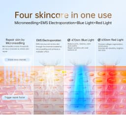 Best Microneedling Pen Bio Pen Q2 EMS Derma Pen With 2 pcs Automatic Serum needles gifts - Led Light Therapy Beauty Equipment