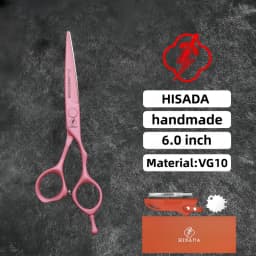 HISADA 6.0-inch Professional Barber Scissors Japanese Handmade VG10 Steel High-End Hair Cutting Tools for Stylists