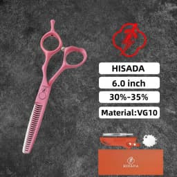 HISADA 6.0-inch Professional Barber Scissors Japanese Handmade VG10 Steel High-End Hair Cutting Tools for Stylists