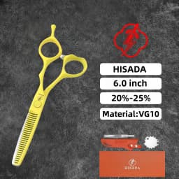 HISADA 6.0-inch Professional Barber Scissors Japanese Handmade VG10 Steel High-End Hair Cutting Tools for Stylists