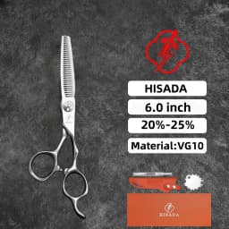 HISADA 6.0-inch Professional Barber Scissors Japanese Handmade VG10 Steel High-End Hair Cutting Tools for Stylists