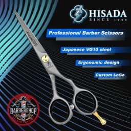 HISADA 6.0-inch Professional Barber Scissors Japanese Handmade VG10 Steel High-End Hair Cutting Tools for Stylists