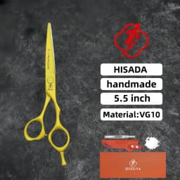 HISADA 6.0-inch Professional Barber Scissors Japanese Handmade VG10 Steel High-End Hair Cutting Tools for Stylists
