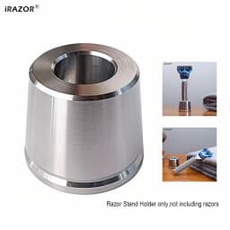 IRAZOR Safety Razor Base,Heavy Durable 304 Stailesss Steel Shaver Stand Holder for Manual Razor,Holder Diameter 1.5cm