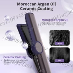 2 IN 1 Professional Hair Straightener & Hair Dryer Heat-Up Hair Flat Iron, Negative Ion Iron Long-Lasting Styling Tool