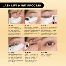 Gollee Lash and Brow Tinting Perm Kit Black Natural Eyelash Lifting Perm Treatment Makeup Tools 4-6 Weeks For Lash Curler Perm