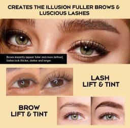 Gollee Lash and Brow Tinting Perm Kit Black Natural Eyelash Lifting Perm Treatment Makeup Tools 4-6 Weeks For Lash Curler Perm