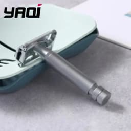 2026 Flash Sale！YAQI Monarch Matte Chrome Color Safety Razor - Hypoallergenic length 85mm Man grooming Shaving tool 0.90mm gap