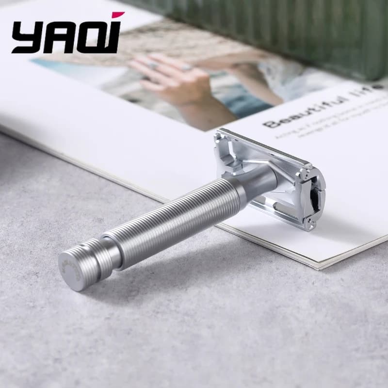 2026 Flash Sale！YAQI Monarch Matte Chrome Color Safety Razor - Hypoallergenic length 85mm Man grooming Shaving tool 0.90mm gap