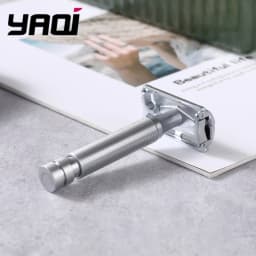 2026 Flash Sale！YAQI Monarch Matte Chrome Color Safety Razor - Hypoallergenic length 85mm Man grooming Shaving tool 0.90mm gap