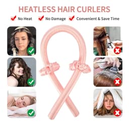 Women Heatless Curls Overnight Silk Tube Hair Curling Iron Hairstyles And Tools Soft Hair Curlers For Sleep Hair Curlers Rollers