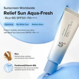Beauty of Joseon Relief Sun Aqua-Fresh:Rice+B5 50ml,SPF50+ PA++++,Crystal Clear,Cooling Sensation,Korean Skincare,Korean Makeup