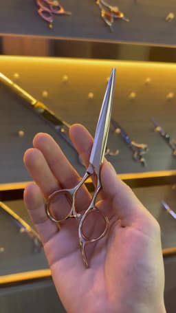 Professional Barber Scissors, Japanese VG10 Steel, 6.2 Inches Scissors Blind Hole Design Suitable for High-End Salons