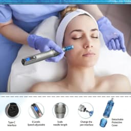 Dr Pen M8S Microneedling Pen Wireless Dermapen Beauty Machine with 2pcs Replacement Cartridges needle length 0.25mm