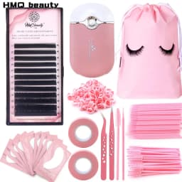 268PCS Eyelash Extensions Brushes Set Professionele Micro Lip Brush USB Mini Fan Glue Ring Eyelashes Tweezers Makeup Tools