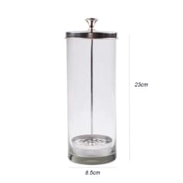 Hairdressing Sterilization Bottle Glass Scissors Comb Stainless Steel Cover Haircut Disinfecting Jar Salon Sterilizing Tools