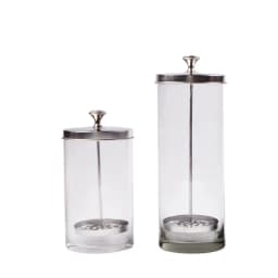 Hairdressing Sterilization Bottle Glass Scissors Comb Stainless Steel Cover Haircut Disinfecting Jar Salon Sterilizing Tools