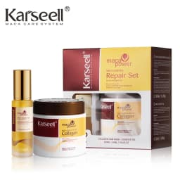 Karseell Hair Mask 500ml + Argan Oil 2pcs Set Deep Repair Conditioning Hair Serum Collagen Hair Treatment for Dry Damaged Hair