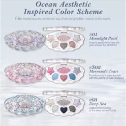 Flower Knows Shell's Jewel Collection 6-Color Eye Shadow Makeup Palette Pressed Glitter Eyeshadow Paletas Flowerknows