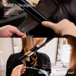 Hair Straightener 260℃ Professional High Temp Ceramic 500°F 2 in 1 Straightener Curler For Frizzy Hair Plasma Wide Flat Iron