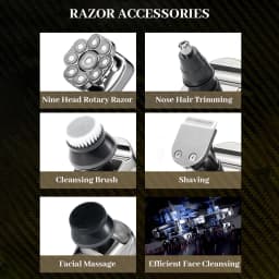 Replaceable 3D 4D 5D 6D 7D 8D 9D Electric Shaver Heads | Nose Trimmer, Hair Clipper & Facial Massage Heads