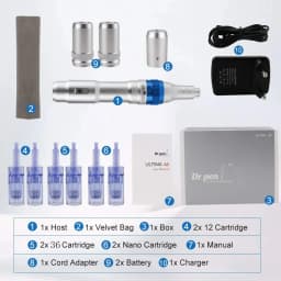 Original Ultima Dr Pen A6 with 6 pcs Cartridges Homeuse Wireless Electric Skin Care Tools Kit Auto Mesotherapy Beauty Machine