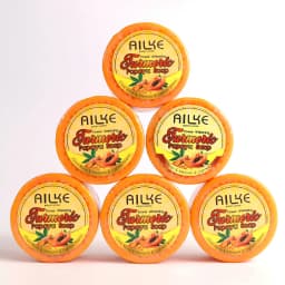 AILKE Lightening Soap Bar for Women, With Natural Turmeric, Papaya, Carrot, Remove Dark Spots, Acne, for All Skin Types, 200g