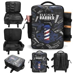 Multifunctional Professional Barber Storage Organizer Bag with Adjustable Strap Travel Backpack for Salon Barber Shop Tools